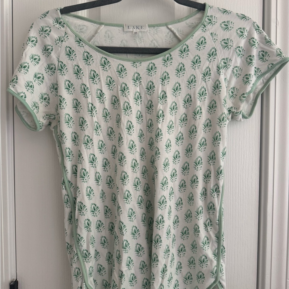 Leaf Print Women's Pajama Top